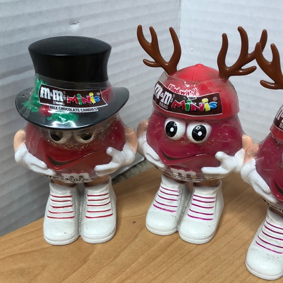 8pc Vintage 80's M&M's Minis Assorted Holiday Candy Dispensers - Picture 3 of 11